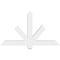 Ekena Millwork Kennewick Architectural Grade PVC Gable Bracket, 48"W x 28"H x 4"D x 4"F, 14/12 Pitch GBP048X28X0404KEN00 - alternate 2